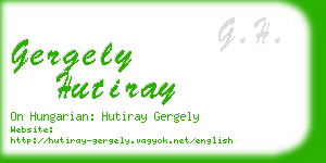 gergely hutiray business card